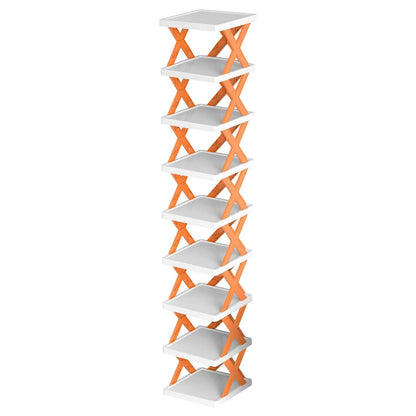9Tier Narrow Entryway Shoe Rack Free Standing Vertical Shoe Organizer Plastic Shoes Storage Shelf Closet Hallway - Renee Lane Company