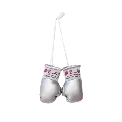 Fighting Pretty Mini Boxing Gloves - Silver
