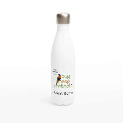 White 17oz Stainless Steel Water Bottle