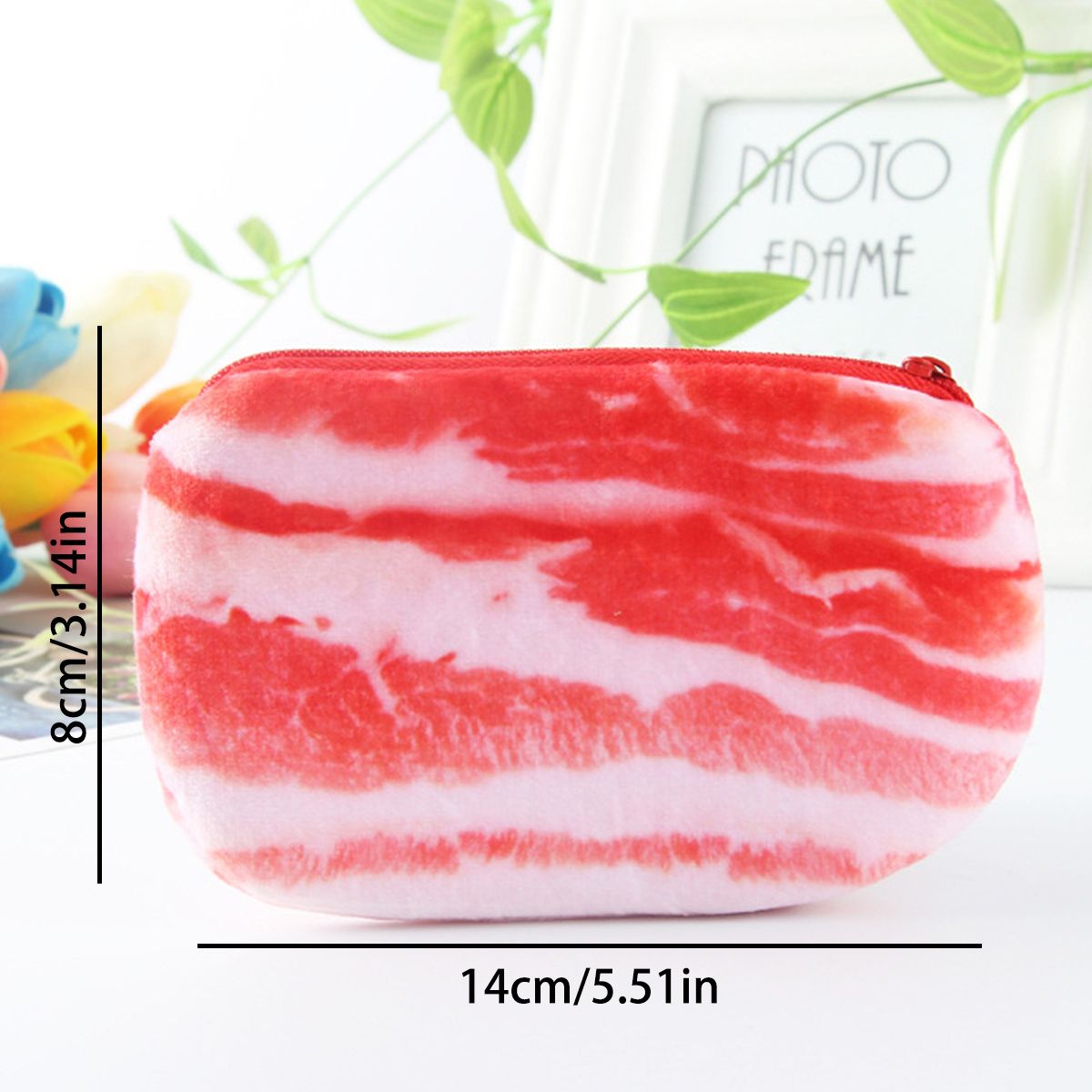 A Vegetable Meat Coin Purse Large Storage Stationery With Zipper For College - Renee Lane Company