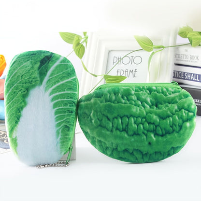 A Vegetable Meat Coin Purse Large Storage Stationery With Zipper For College - Renee Lane Company