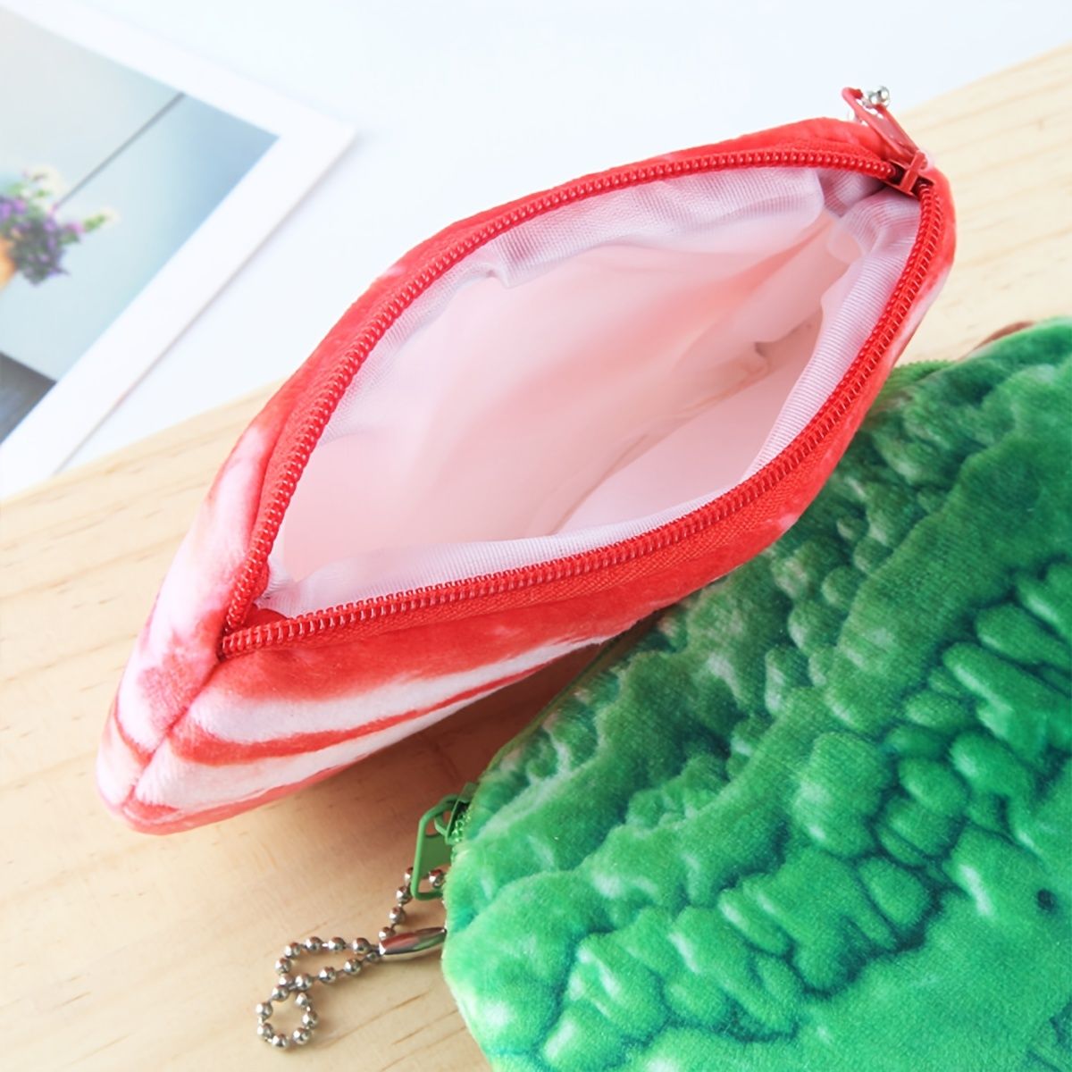 A Vegetable Meat Coin Purse Large Storage Stationery With Zipper For College - Renee Lane Company