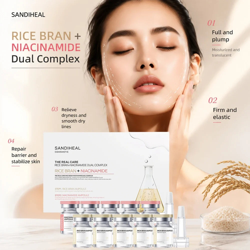 10Vials Copper Peptide Hyaluronic Acid Serum CICA B5 Facial Essence Hydration Korean Skin Care Original Sanendi Beauty Products