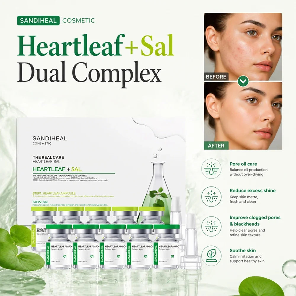10Vials Copper Peptide Hyaluronic Acid Serum CICA B5 Facial Essence Hydration Korean Skin Care Original Sanendi Beauty Products