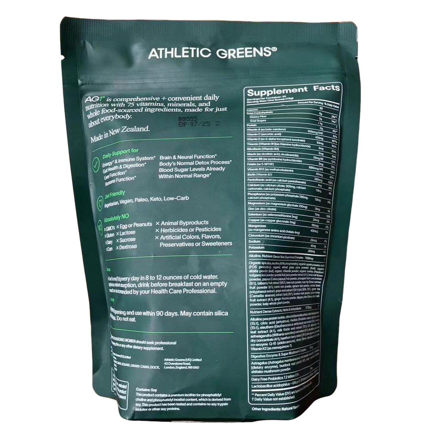 AG1 Athletic Greens 12.7 oz 360g Powder Supplement - Renee Lane Company