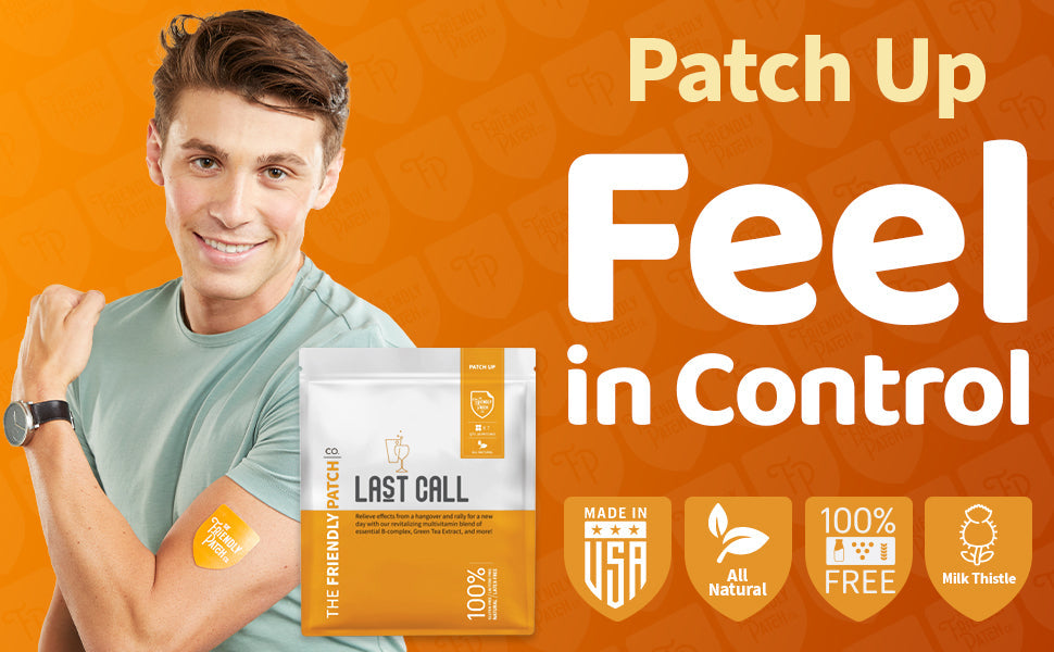 Last Call Patches: DHM & Milk Thistle Recovery Hangover Patches - 8 Pack - Renee Lane Company
