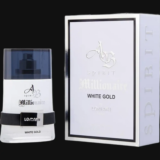 Ab Spirit Millionaire White Gold By Lomani Cologne for Men - Renee Lane Company
