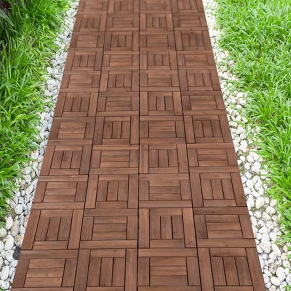Acacia Wood Assembled Flooring , 10pack, 12 in. x 12 in. - Renee Lane Company