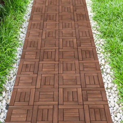 Acacia Wood Assembled Flooring , 10pack, 12 in. x 12 in. - Renee Lane Company