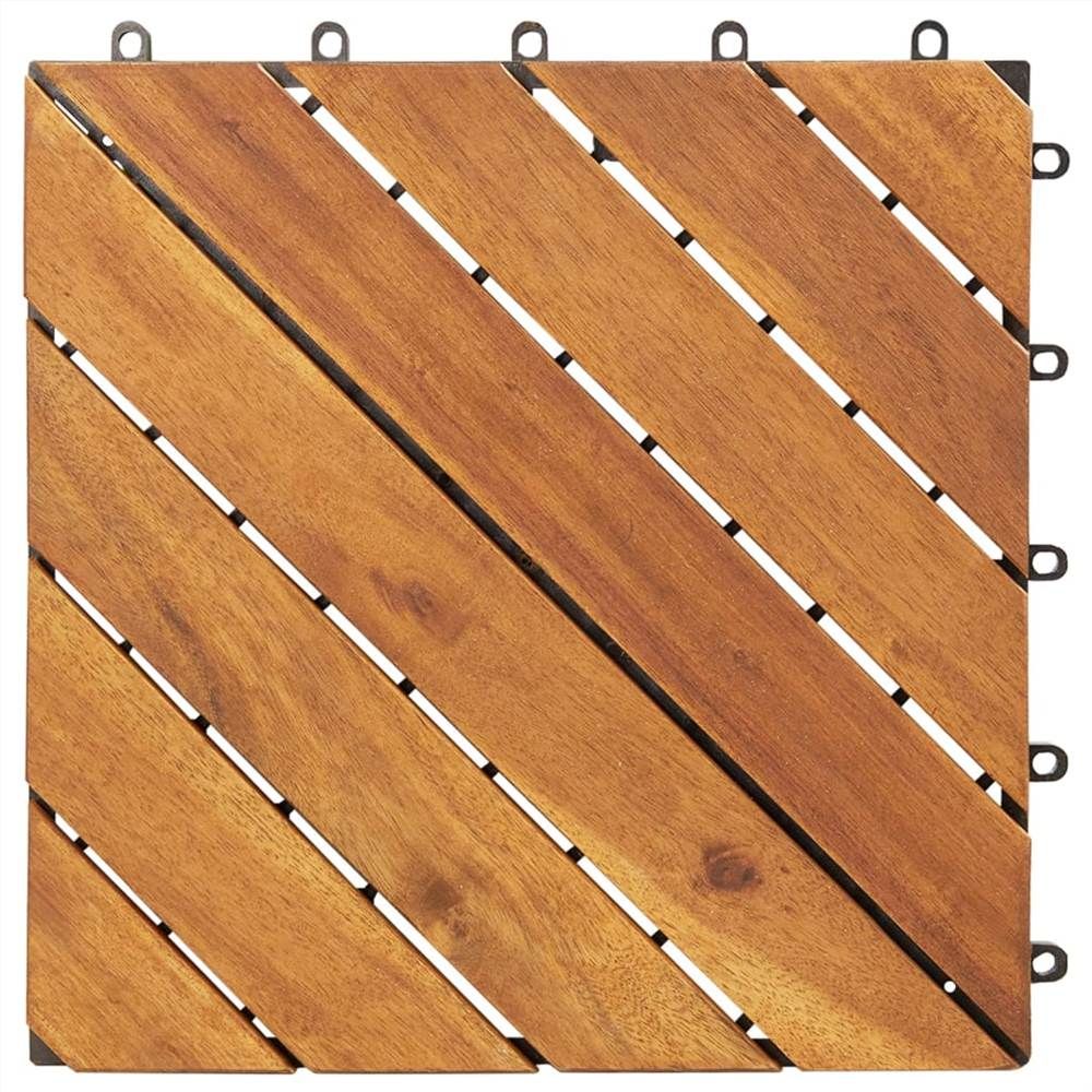 Acacia Wood Assembled Flooring , 10pack, 12 in. x 12 in. - Renee Lane Company