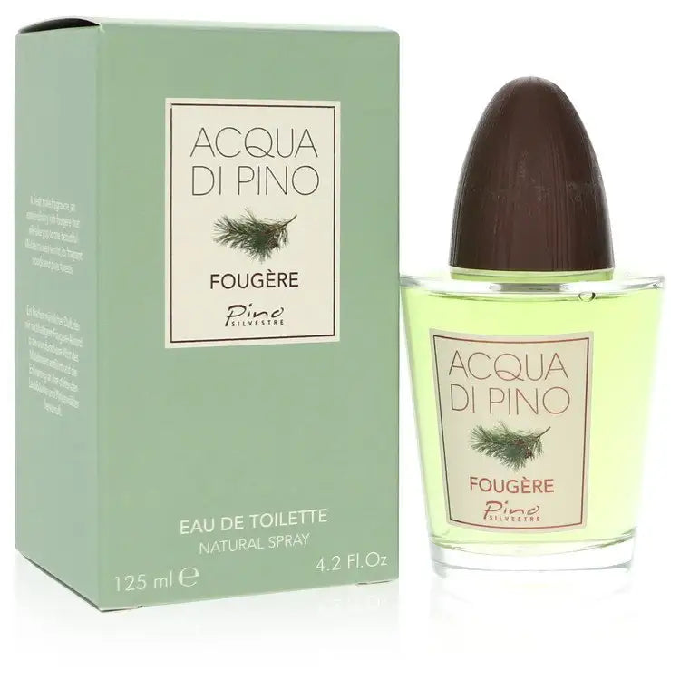 Fougère eau de toilette bottle with brown cap beside mint carton box, 125 ml