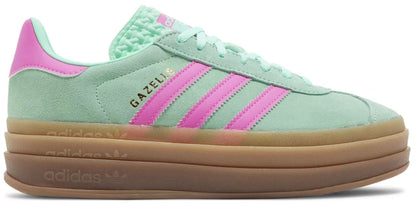 Adidas Gazelle Bold J Big Kid Sneaker (Clear Mint Flash Pink 6) - Renee Lane Company