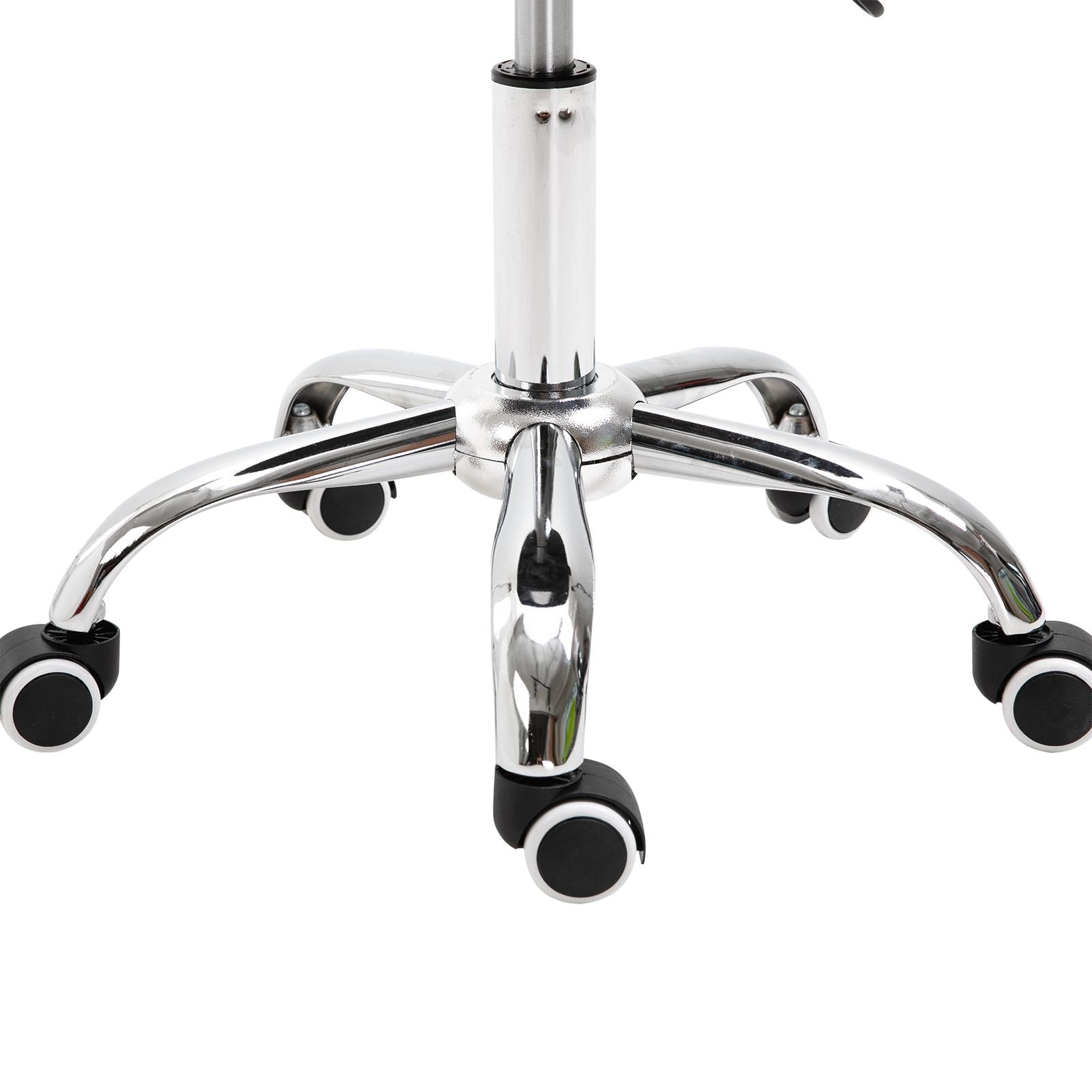 Adjustable Elegance: Hydraulic Salon Stool, Rolling Swivel Saddle Chair, PU Leather Beauty Seat for Spa, Black Finish - Renee Lane Company