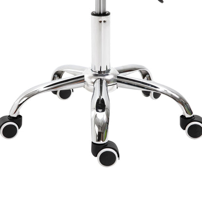 Adjustable Elegance: Hydraulic Salon Stool, Rolling Swivel Saddle Chair, PU Leather Beauty Seat for Spa, Black Finish - Renee Lane Company