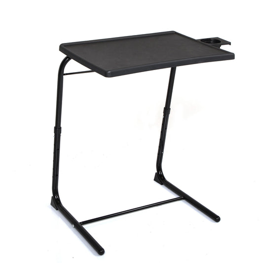 Adjustable TV Tray Table with Cup Holder;  Folding TV Dinner Table with 6 Height and 3 Tilt Angle Adjustments - Renee Lane Company