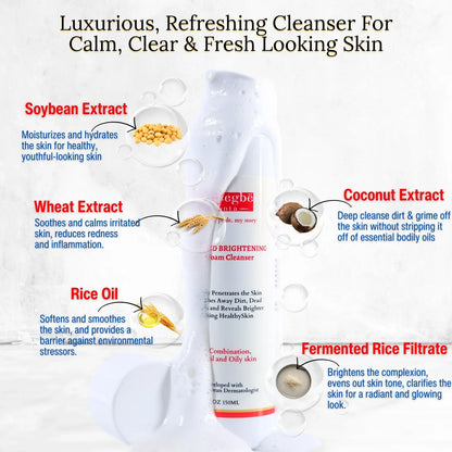 Advanced Brightening Gel Foam Cleanser | Rice Extract - Renee Lane Company