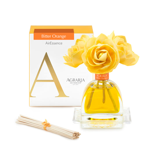 Agraria PetiteEssence Flower and Reed Diffuser Set 1.7 oz Handcrafted Sola Flower Botanical Scent Diffuser for Home Scented Oil Diffuser Gift Set - Renee Lane Company