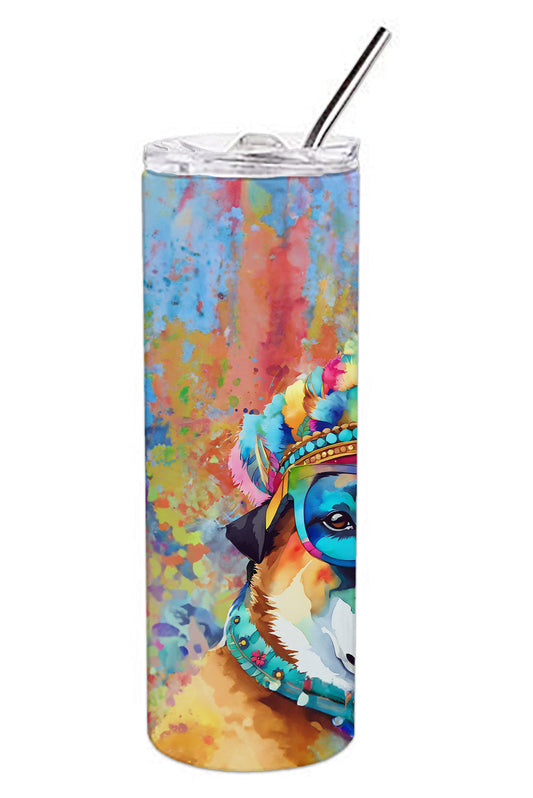 Akita Hippie Dawg Stainless Steel Skinny Tumbler Vacuum Double Walled Reusable Insulated Tumbler Travel Cup for Coffee Cocktails Gift with Lid, 20 oz - Renee Lane Company