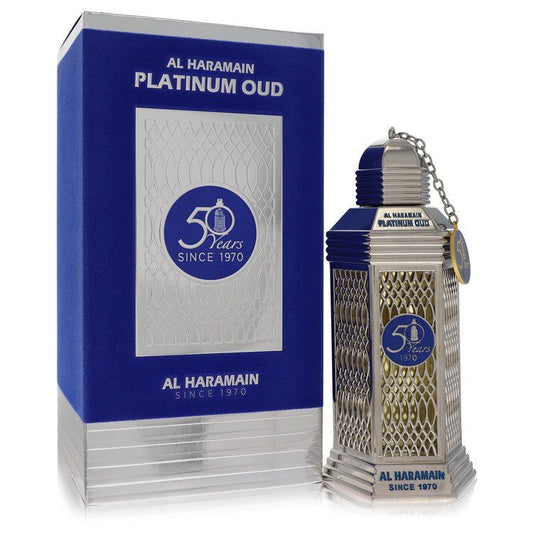 Al Haramain 50 Years Platinum Oud by Al Haramain Eau De Parfum Spray (Unisex) - Renee Lane Company