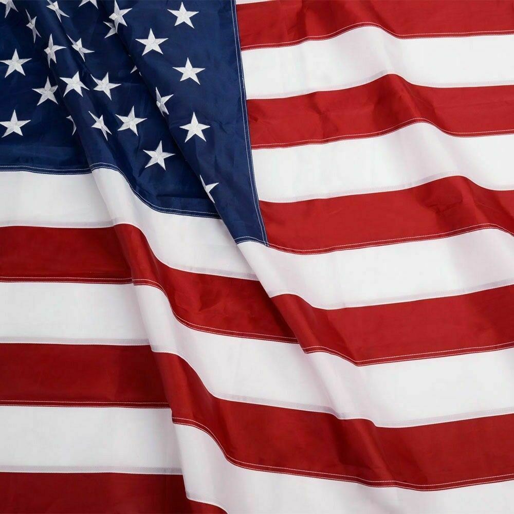American Flag 10x15 ft 8x12 ft 6x10 ft 5x8 ft 4x6 ft 3x5 ft  2x3 ft Outdoor Heavy Duty Embroidered Stars USA Flag Sewn Stripes Fade Resistance Brass Grommets All Weather UV Active - Renee Lane Company