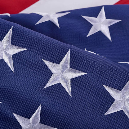 American Flag 10x15 ft 8x12 ft 6x10 ft 5x8 ft 4x6 ft 3x5 ft  2x3 ft Outdoor Heavy Duty Embroidered Stars USA Flag Sewn Stripes Fade Resistance Brass Grommets All Weather UV Active - Renee Lane Company