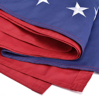 American Flag 10x15 ft 8x12 ft 6x10 ft 5x8 ft 4x6 ft 3x5 ft  2x3 ft Outdoor Heavy Duty Embroidered Stars USA Flag Sewn Stripes Fade Resistance Brass Grommets All Weather UV Active - Renee Lane Company