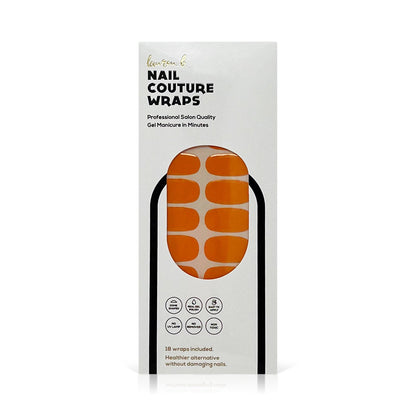 Apricot solid gel nail wraps box, Nail Couture Wraps, 16 wraps included