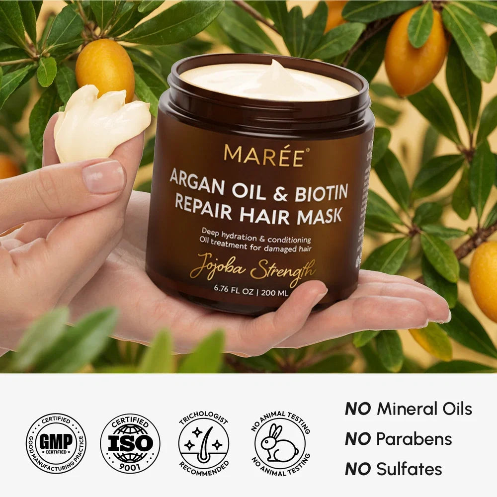 Argan Oil & Biotin Hair Repair Mask - Renee Lane Company