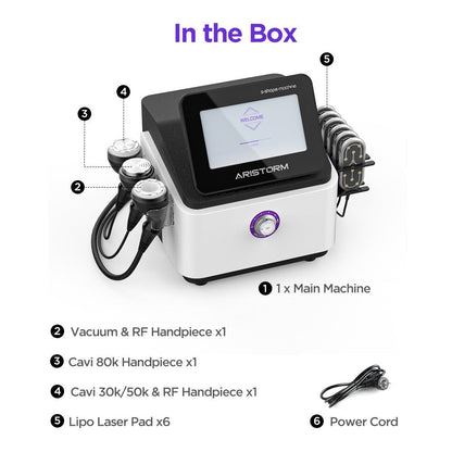 Aristorm 4-in-1 S-Shape Ultrasonic Cavitation & RF Lipo Laser System - Renee Lane Company