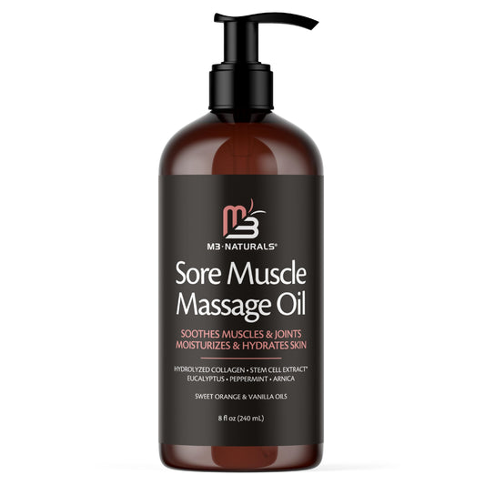 Arnica Sore Muscle Massage Oil – Anti-Cellulite & Skin Tightening with Collagen Stem Cells & Menthol. Perfect for Stocking Stuffers & Christmas Gifts – Full Body Relief & Skin Care for Men & Women. - Renee Lane Company