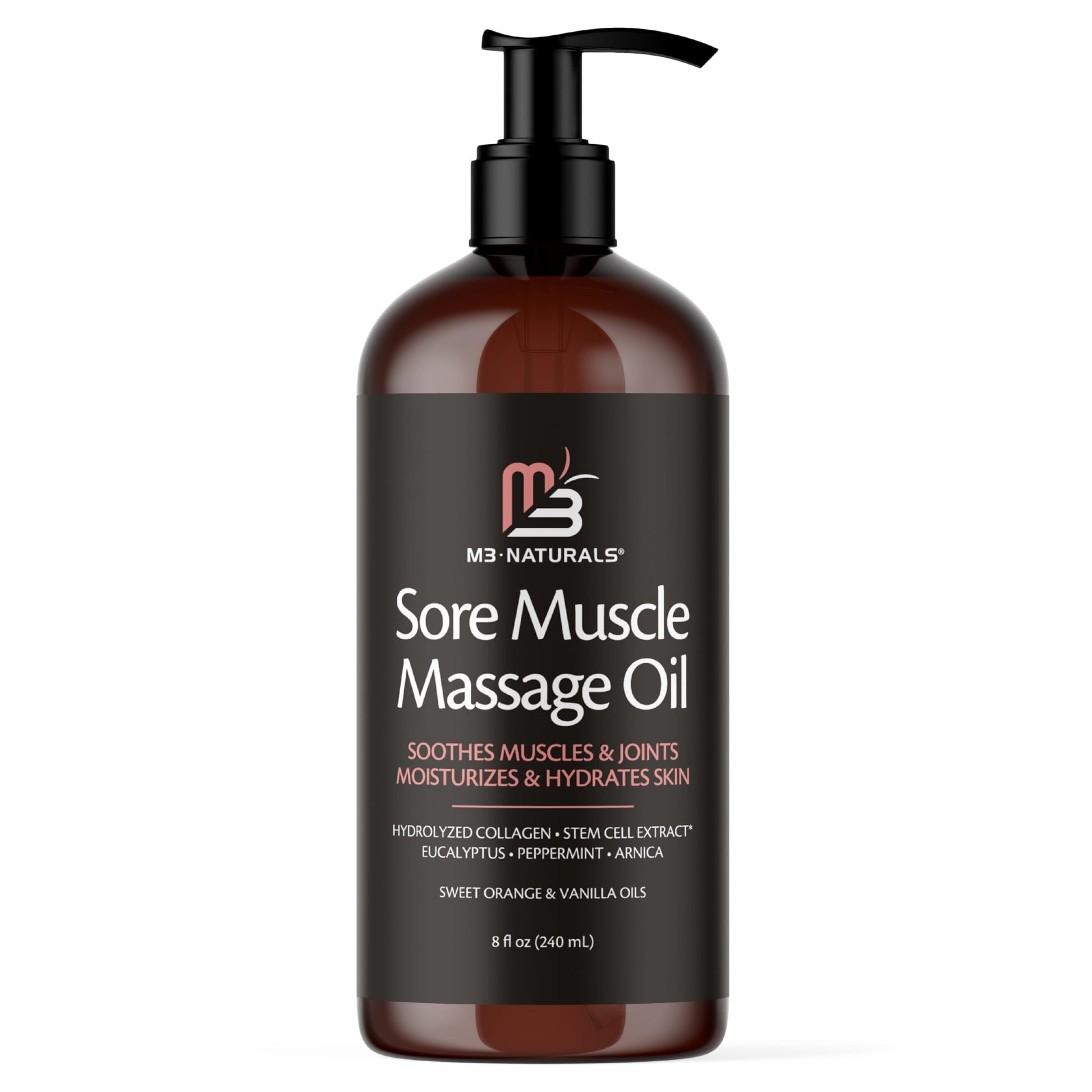 Arnica Sore Muscle Massage Oil – Anti-Cellulite & Skin Tightening with Collagen Stem Cells & Menthol. Perfect for Stocking Stuffers & Christmas Gifts – Full Body Relief & Skin Care for Men & Women. - Renee Lane Company