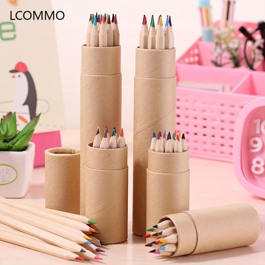 Art Colored Pencils 12 Colors Wooden Pencil Set For Kids Painting Drawing Graffiti Tools Crayon Stationery Boxed Non-Toxic - Renee Lane Company