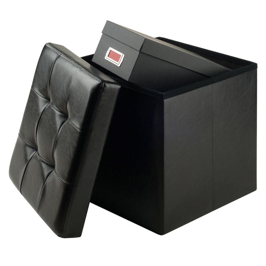 Ashford Ottoman with Storage Faux Leather - Renee Lane Company