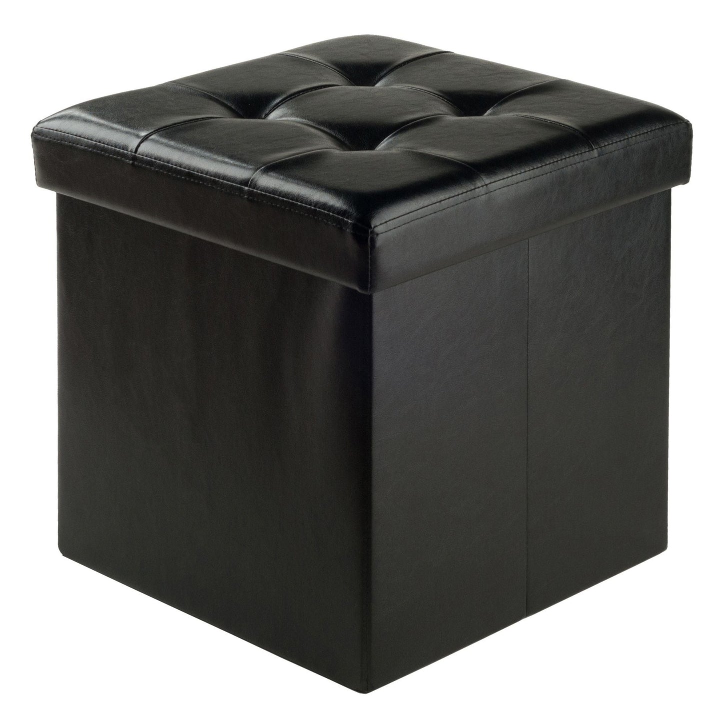 Ashford Ottoman with Storage Faux Leather - Renee Lane Company