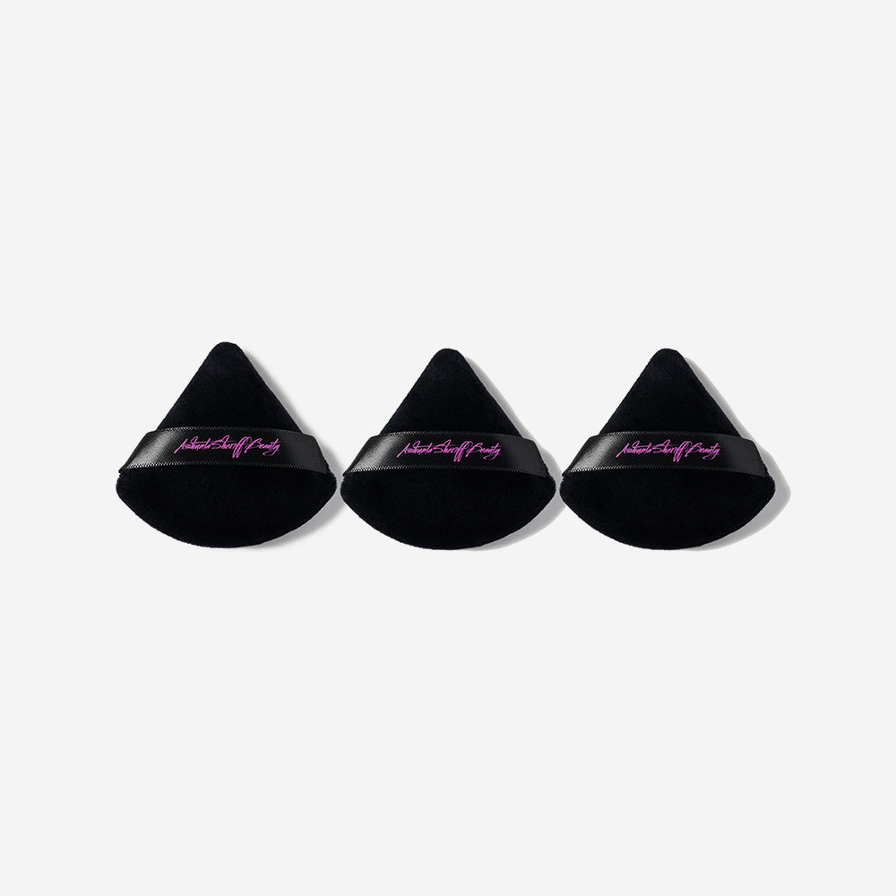 Ashunta Sheriff Beauty Velvet Hypoallergenic Ultra Soft Black Puffs (3-Pack) - Renee Lane Company