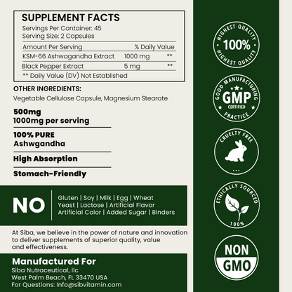 Ashwagandha Capsules - Renee Lane Company