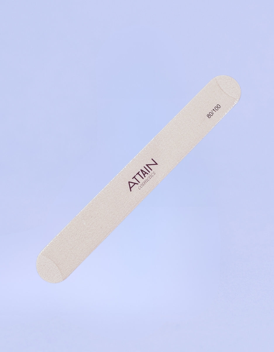 Attain Cosmetics 80/100 Grit Emery Nail File – Extra Wide - Renee Lane Company