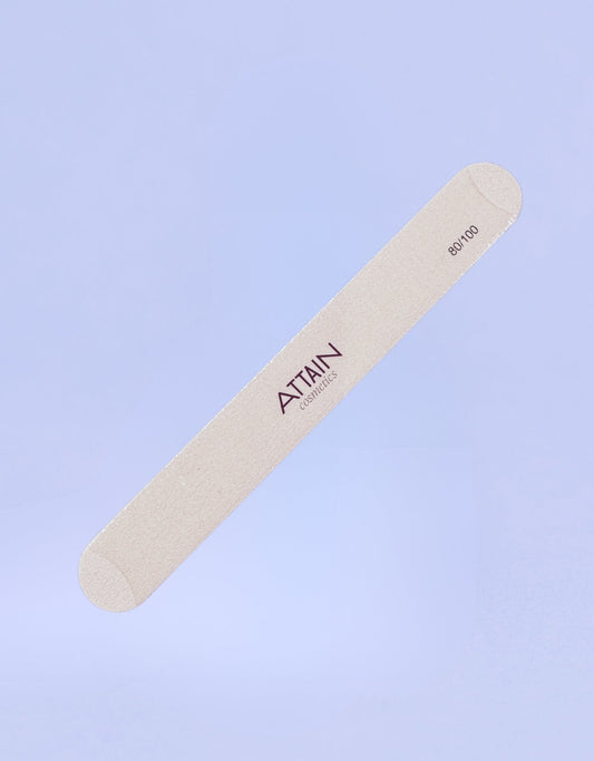 Attain Cosmetics 80/100 Grit Emery Nail File – Extra Wide - Renee Lane Company
