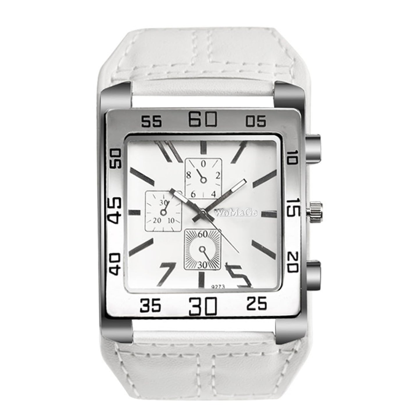 Avaner Mens Square Watch Oversize Steampunk Watch Leather Strap Big Face Watch - Renee Lane Company