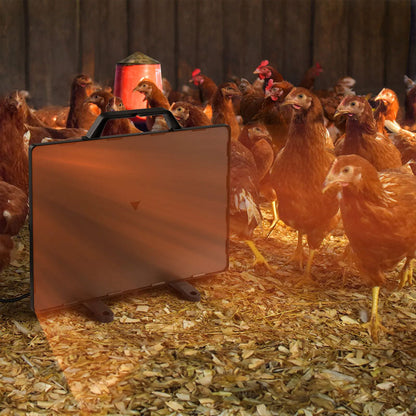 160W Thermostatic Heating Panel for Chicken Coop, 0-99°C Radiant Heater for Poultry Winter Farm