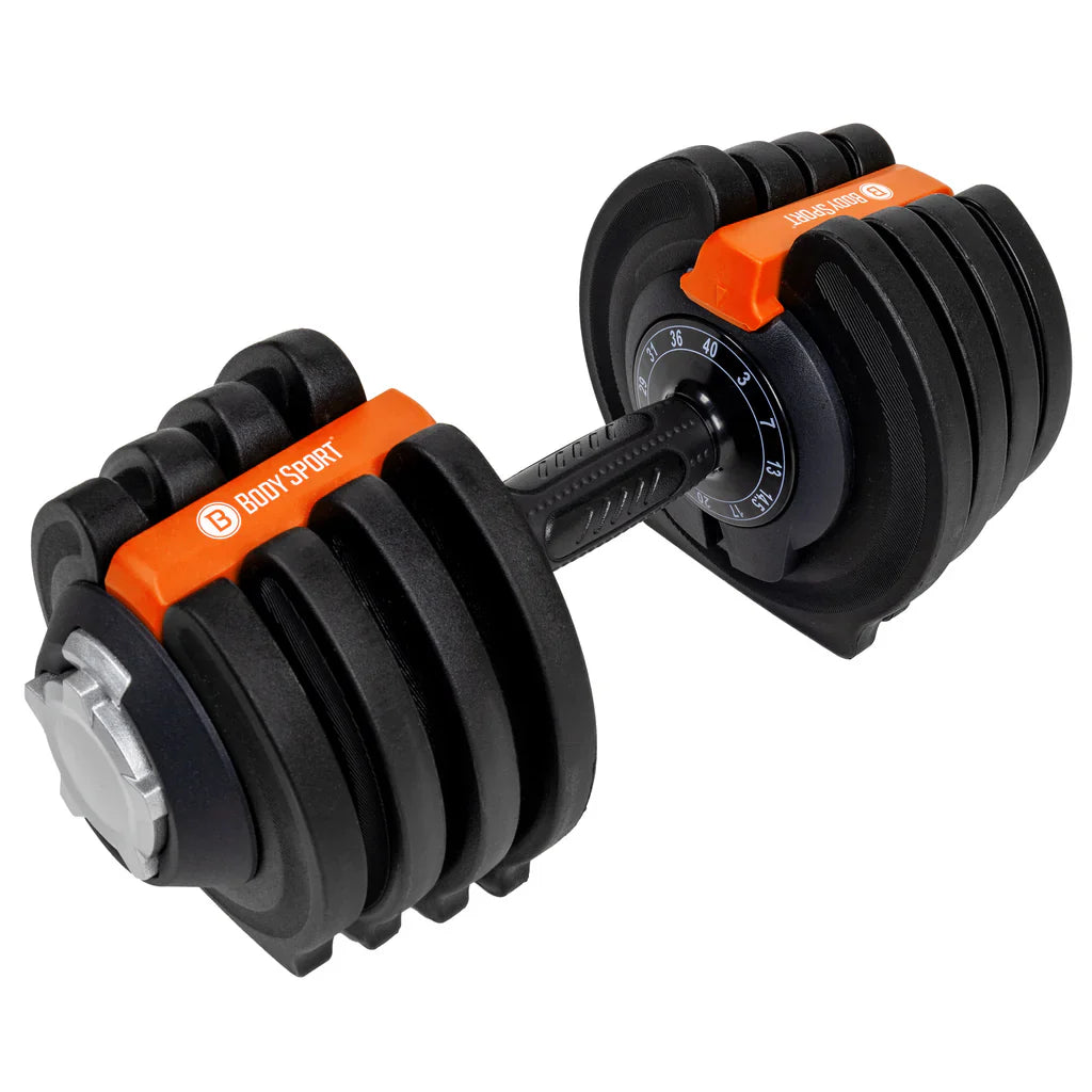 BodySport Adjustable Dumbbell 40 LBS Pair - Renee Lane Company