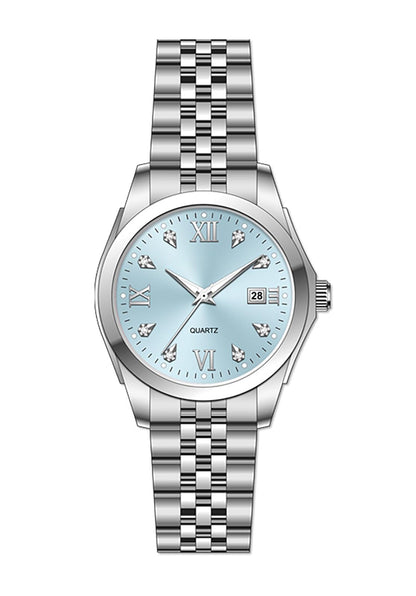 BESTKANG Womens Bracelet Watch Stainless Steel Quartz Watch Luminous Waterproof Watch Business Watches for Women (Blue) - Renee Lane Company