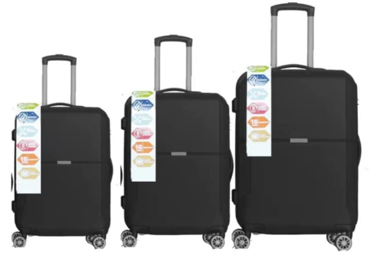 BLACK 3-Piece Premium ABS Luggage Set-20", 24", and 28" Suitcases with Multi-Position Handle, Silent Spinner Wheels, and TSA-Approved Lock-Durable, Stylish, and Spacious Travel Gear - Renee Lane Company