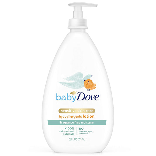 Baby Dove Face and Body Lotion for Sensitive Skin Moisture Fragrance-Free Baby Lotion 20 oz - Renee Lane Company