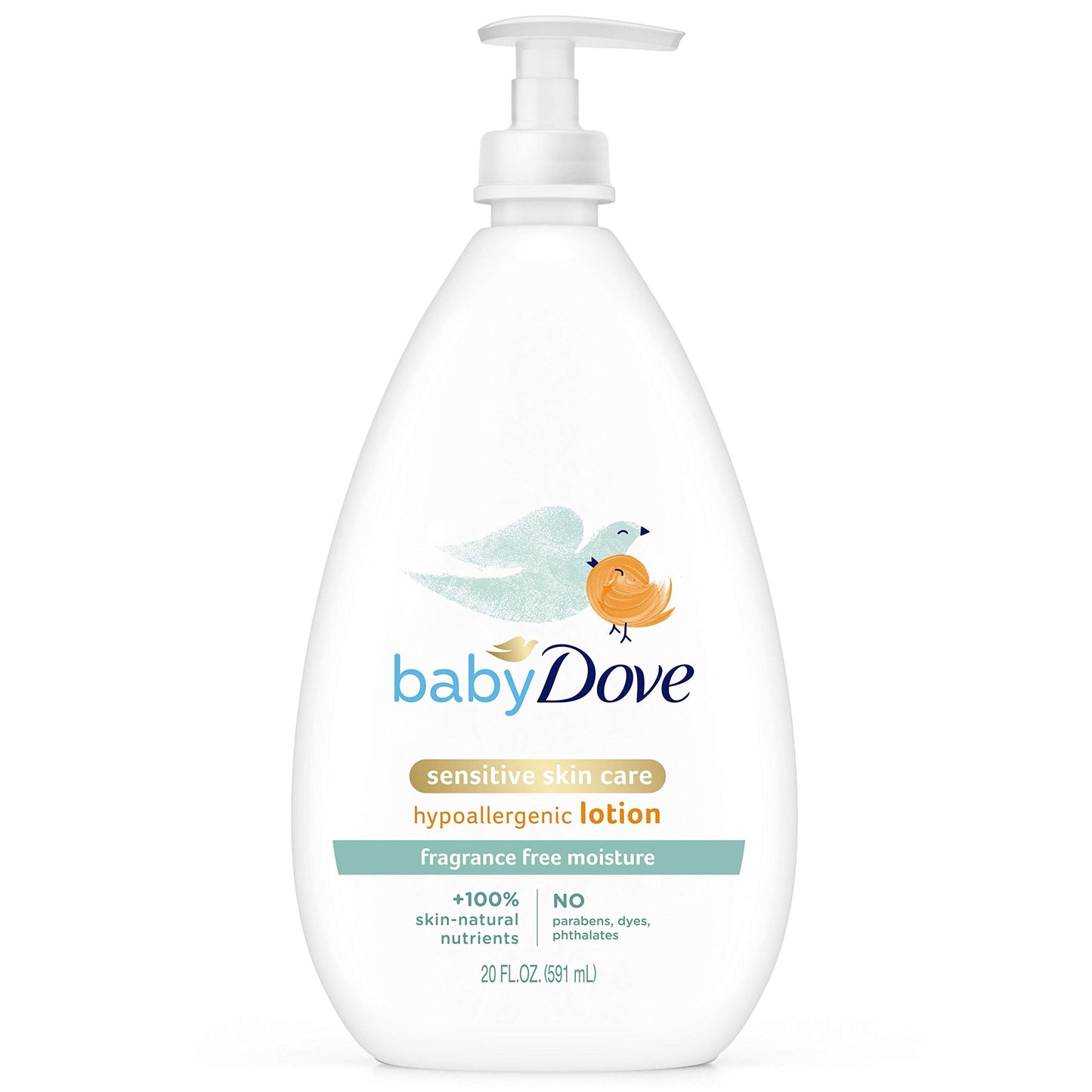 Baby Dove Face and Body Lotion for Sensitive Skin Moisture Fragrance-Free Baby Lotion 20 oz - Renee Lane Company