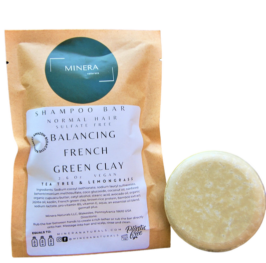 Balancing French green clay shampoo bar - Normal hair - Renee Lane Company