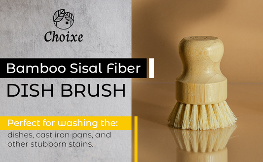 Bamboo Sisal Fiber Dish Brush - Renee Lane Company