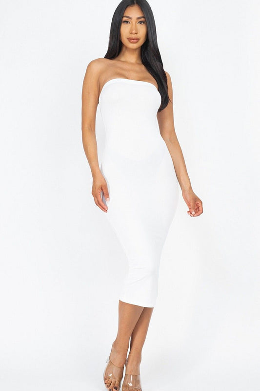 Bandeau Strapless Dress - Renee Lane Company
