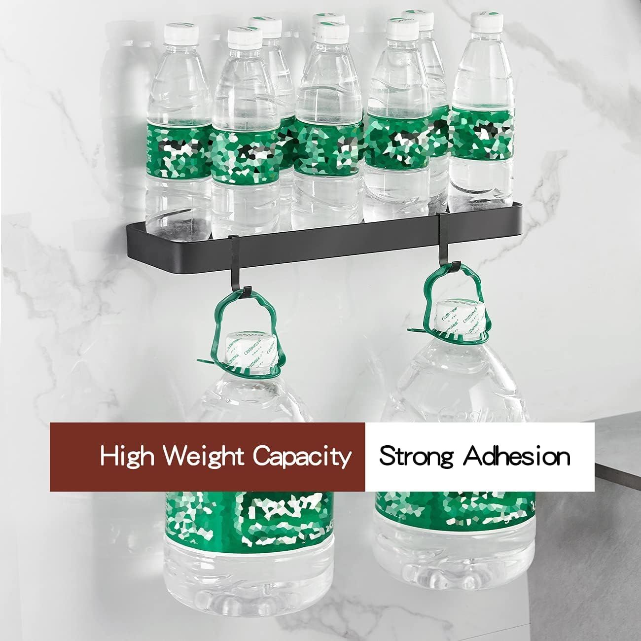 Bathroom Shelves Wall Mounted Glass Shelves for Bathroom Floating Shelf with Towel Holder Glass Shower Shelf 2 Tier Bathroom Wall Organizer - Renee Lane Company