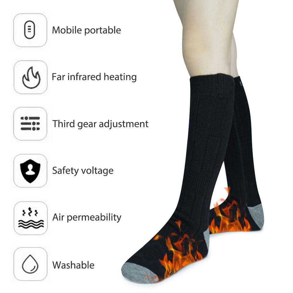 Battery Heated Socks Rechargeable Thermal Warming Socks Winter Skiing - Renee Lane Company